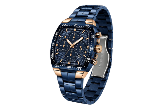 Relógio Masculino Mecânico Seven Needle com Pulseira de Aço